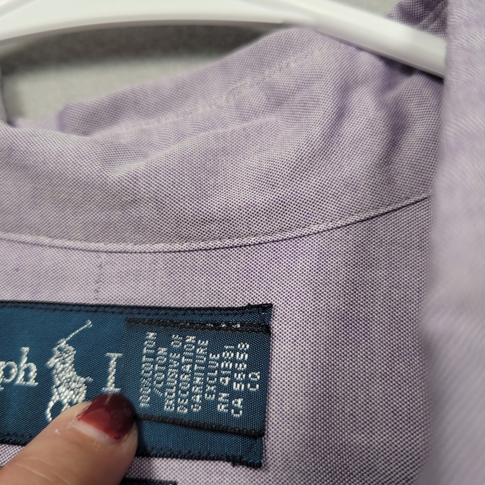 Ralph Lauren Men Classic Fit Oxford Shirt Lavender Purple Button Down 16.5 32/33 - Picture 11 of 11